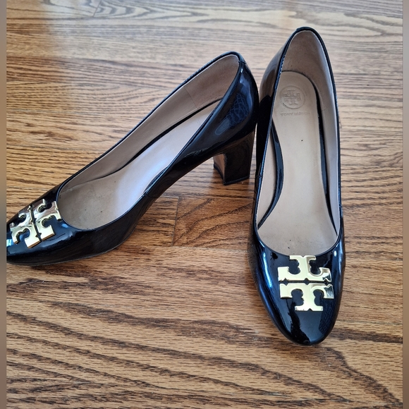 Tory Burch Black Raleigh 70mm Patent Pump 8.5 - Picture 2 of 9